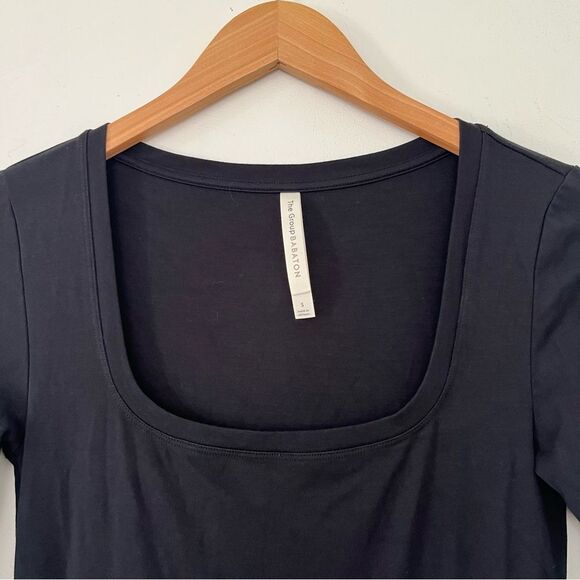 Aritzia NWOT The Group Babaton Black Retreat Square Neck Long Sleeve Maxi Dress - Picture 8 of 9